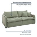 Ver imagem 4 de Sofá Cama Retrátil e Reclinável 2 Lugares Pés Madeira Maciça 200cm Michigan Yescasa