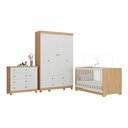 Ver imagem 2 de Quarto de Bebê Completo com Berço Americano 3 em 1/Guarda-Roupa/Cômoda Flor Multimóveis MP4939
