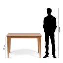 Ver imagem 4 de Mesa de Jantar Madeira Maciça Retangular 4 Lugares Olmo Marrom/Mel