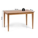 Ver imagem 3 de Mesa de Jantar Madeira Maciça Retangular 4 Lugares Olmo Marrom/Mel