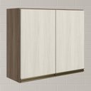 Ver imagem 2 de Armario Aereo 2 Portas Mdf 80 Cm Kali 12211 Carvalho Toq Bianco Toq Nicioli