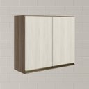 Ver imagem 6 de Armario Aereo 2 Portas Mdf 80 Cm Kali 12211 Carvalho Toq Bianco Toq Nicioli