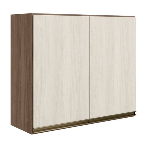 Armario Aereo 2 Portas Mdf 80 Cm Kali 12211 Carvalho Toq Bianco Toq Nicioli