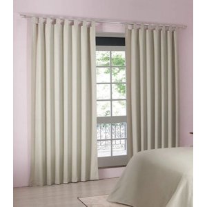 CORTINA COM ALÇA BEGE 145x250 CM PARA QUARTO E SALA