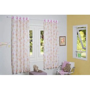 CORTINA DUALTEX VOIL INFANTIL CORUJA 280x180 CM PARA QUARTO