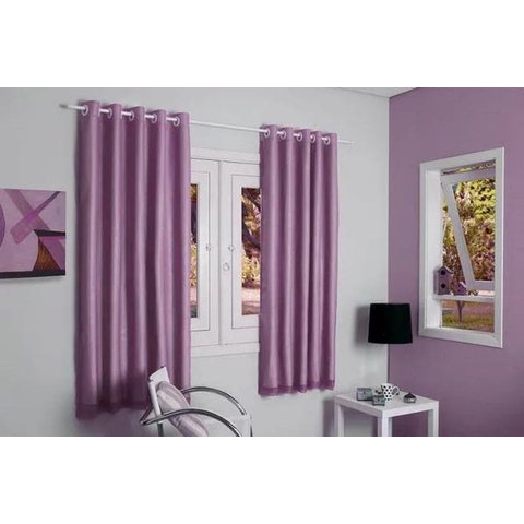 Cortina Dia A Dia Voil Liso com Blackout Lilás 280x160 cm para Sala, Quarto e Escritório