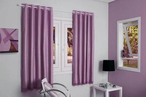 Cortina Dia A Dia Voil Liso com Blackout Lilás 280x180 cm para Sala, Quarto e Escritório