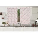 Ver imagem 1 de CORTINA VOIL ESTAMPADA FLOR LARANJA 280x140 CM PARA COZINHA