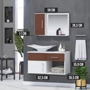 Ver imagem 2 de Conjunto New Stilo Mdf Gabinete Banheiro com Cuba e Espelheira