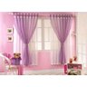 CORTINA DE VOIL DUALTEX INFANTIL GIULIA ROSA 280x180 CM PARA QUARTO - 1
