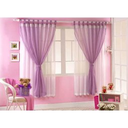 CORTINA DE VOIL DUALTEX INFANTIL GIULIA MOSTARDA 280x180 CM PARA QUARTO - 1