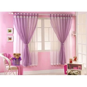 CORTINA DE VOIL DUALTEX INFANTIL GIULIA MOSTARDA 280x180 CM PARA QUARTO