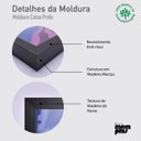 Ver imagem 2 de Quadro Mapa Joinville - 30x20cm - Moldura Caixa Preto