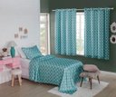 Ver imagem 1 de CORTINA INFANTIL ESTAMPADA UNICÓRNIO BRANCO 280x180 CM