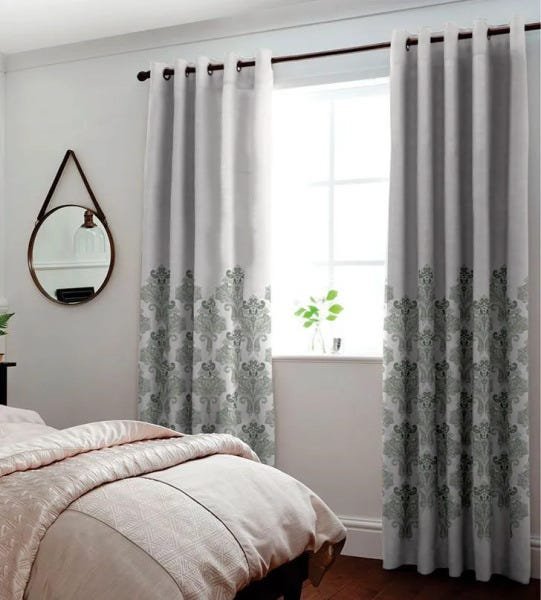 Cortina Blackout Tecido Special Line 380x250 cm para Sala, Quarto e Escritório  Arabesco Verde - 1