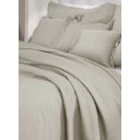 Ver imagem 2 de Colcha de casal bege lisa com porta travesseiros