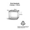 Pote Quadrado Cristal 5 Litros - 2