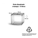 Ver imagem 2 de Pote Quadrado Cristal 5 Litros