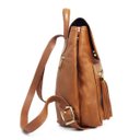 Ver imagem 3 de Mochila Feminina de Couro Michele – Caramelo