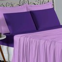 Ver imagem 3 de Jogo de Cama King Nobre 4 Peças Lençol com Elástico de 30cm de Altura Malha 100% Algodão - Lilá