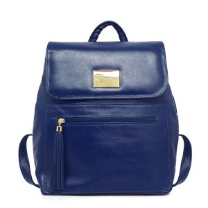 Mochila Feminina de Couro Michele – Azul