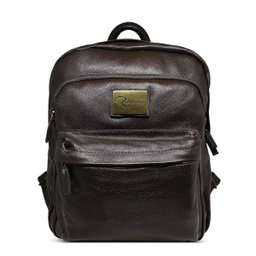 Mochila de Couro Enzo – Marrom Café - tam: Pequeno - 1