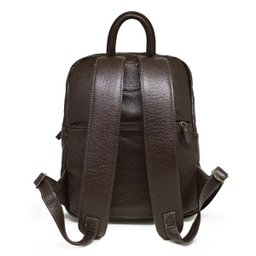 Mochila de Couro Enzo – Marrom Café - tam: Pequeno - 4