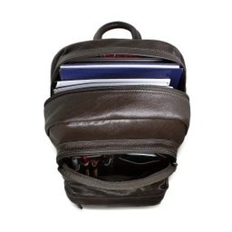 Mochila de Couro Enzo – Marrom Café - tam: Pequeno - 5