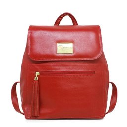 Mochila de Couro Michele - Vermelho - 1