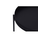 Ver imagem 4 de Mesa de Apoio Bandeja Sofá Cama Redonda 40x40cm Baixa Collie - Preto