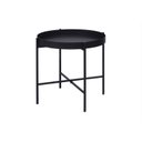 Ver imagem 1 de Mesa de Apoio Bandeja Sofá Cama Redonda 40x40cm Baixa Collie - Preto