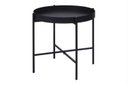 Ver imagem 1 de Mesa de Apoio Bandeja Sofá Cama Redonda 40x40cm Baixa Collie - Preto