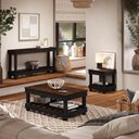 Ver imagem 4 de Mesa de Centro de Madeira com Prateleira Walnut Distressado