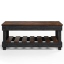 Ver imagem 2 de Mesa de Centro de Madeira com Prateleira Walnut Distressado