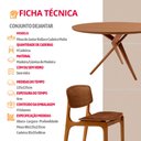 Ver imagem 6 de Sala de Jantar Mesa Ballare 135cm Tampo Laminado Redondo com 4 Cadeiras Malta