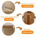 Ver imagem 6 de Mesa de Jantar Olímpia 90cm Mdf Canto Copo e com 4 Cadeiras Athenas