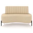 Ver imagem 3 de Sofá Chaise 2 Lugares Sala Living 160cm Pés Industrial Cayman K01 Linho Bege - Lyam Decor