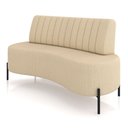 Ver imagem 6 de Sofá Chaise 2 Lugares Sala Living 160cm Pés Industrial Cayman K01 Linho Bege - Lyam Decor