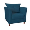 Ver imagem 1 de Poltrona Isis para Consultório Suede Azul Marinho - Belliv Decor