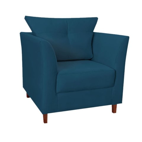 Poltrona Isis para Consultório Suede Azul Marinho - Belliv Decor