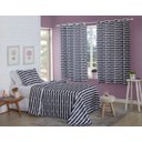 Ver imagem 1 de CORTINA INFANTIL ESTAMPADA FLAMINGO LISTRADO 280x180 CM