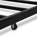 Ver imagem 5 de Cama com Rodinhas Auxiliar Suporte Colchão Solteiro:preto