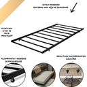 Ver imagem 2 de Cama com Rodinhas Auxiliar Suporte Colchão Solteiro:preto