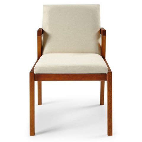 Cadeira Lis Tecido em Linho Bege