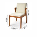 Ver imagem 2 de Cadeira Lis Tecido em Linho Bege