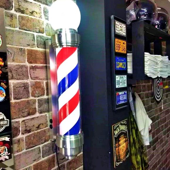 Barber Pole Giratório 70cm Estilo Americano voltagem Bivolt. - 8