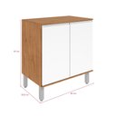 Ver imagem 5 de Cozinha Completa Modulada 4 Peças 10 Portas 2 Gavetas Nina Amêndo/Branco
