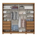 Ver imagem 3 de Guarda Roupa Casal Cayman 100 Mdf 2 Portas Deslizantes com Acabamento Soft 6 Gavetas e Pes em Abs