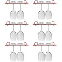 Ver imagem 1 de Kit 6 Organizadores Porta Taças 25cm Suportes para Pendurar Taças Rose Gold