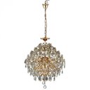 Ver imagem 1 de Lustre Pendente Cristal Bivolt Ø42cm Metal Dourado 6xe14 - Sindora Iluminação Dcd00413